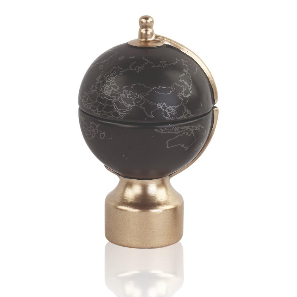 MAPPAMONDO NERO CANDELA CON SCATOLA